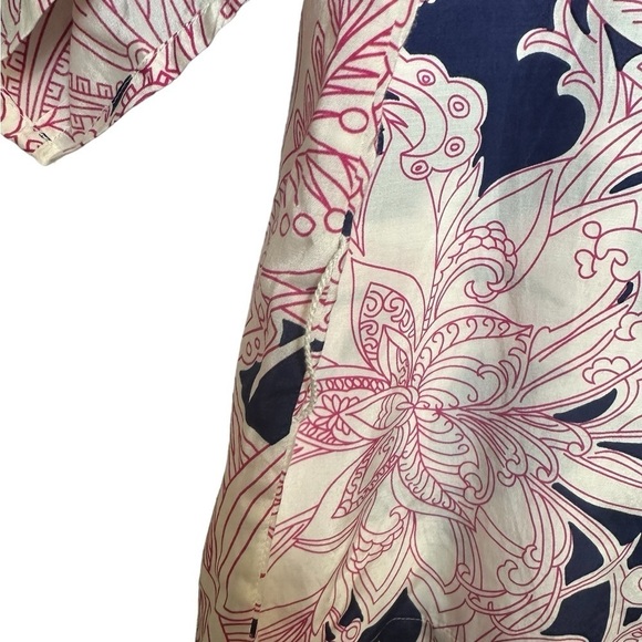 Talbots Tunic Top Silk Blend Medium Lagenlook Lightweight Kimono Sleeve *no belt - Picture 8 of 11